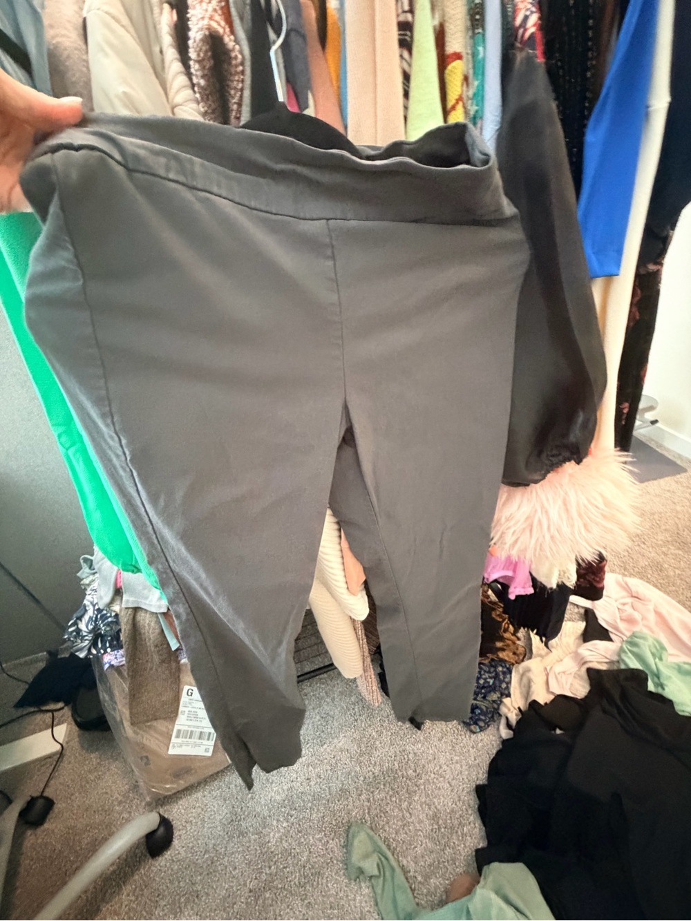 Tribal Gray Straight-Leg Pull-On Trousers